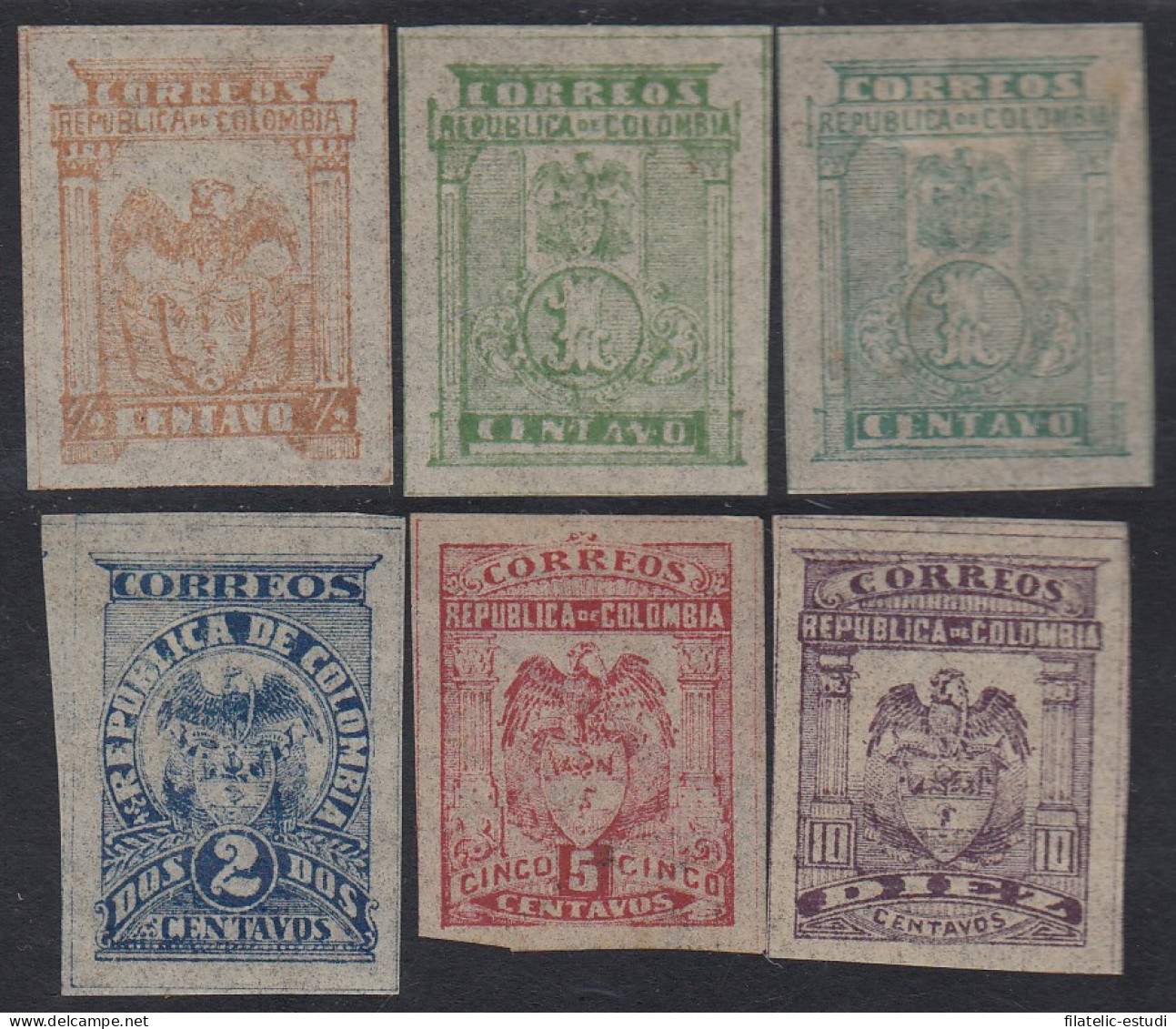 Colombia 170A/74A 1904 Escudos Shields MH - Colombia