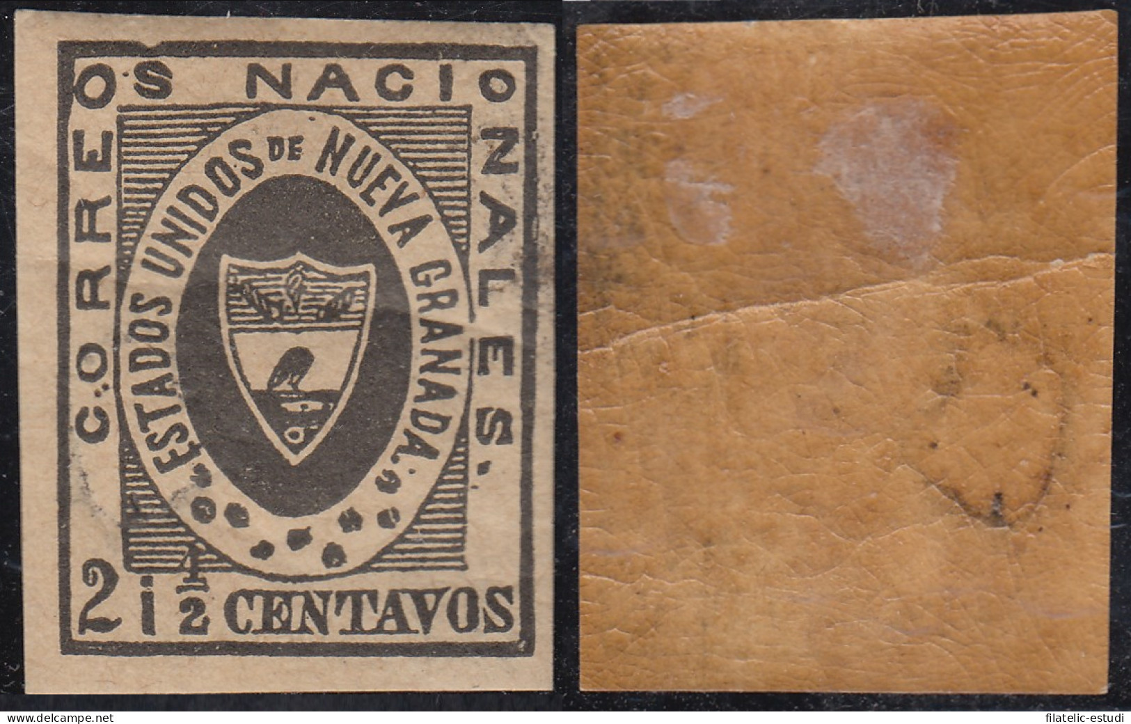 Colombia 10 1861 Escudo Shield Estados Unidos De Nueva Granada MH - Colombie