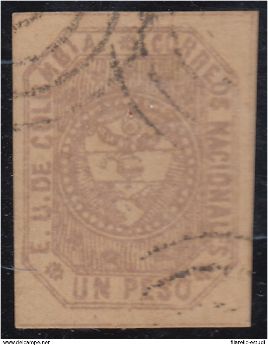 Colombia 18 1862 Escudo Shield Estados Unidos De Colombia Usado - Colombia