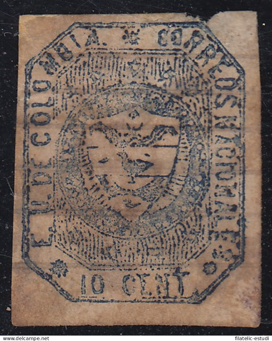 Colombia 15 1862 Escudo Shield Estados Unidos De Colombia Usado - Colombia
