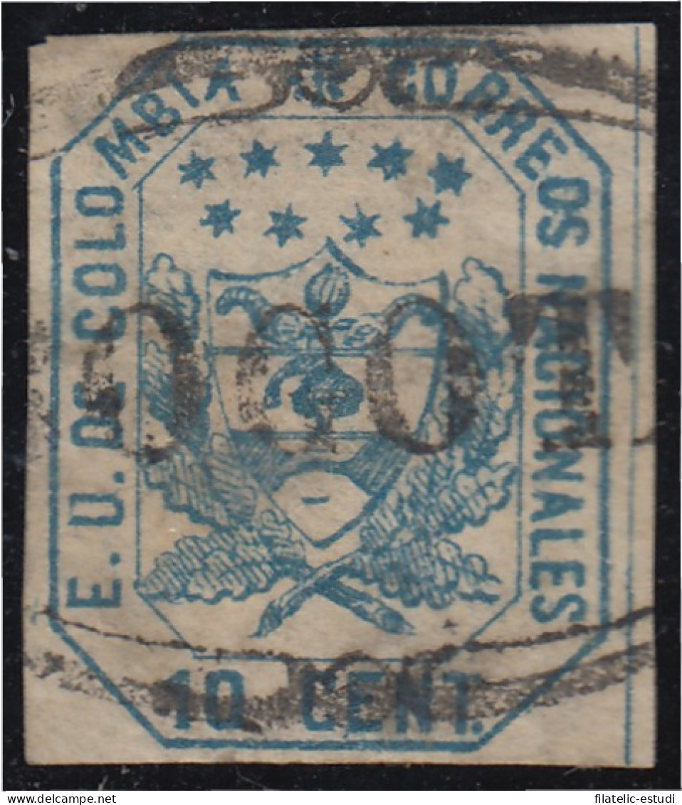 Colombia 20A 1862 Escudo Shield Estados Unidos De Colombia Usado - Colombie