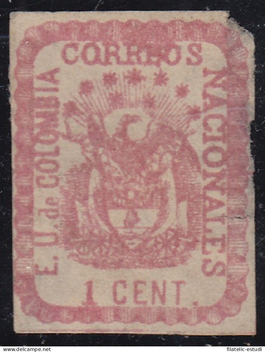 Colombia 28 1865 Escudo Shield Estados Unidos De Colombia Usado - Colombie