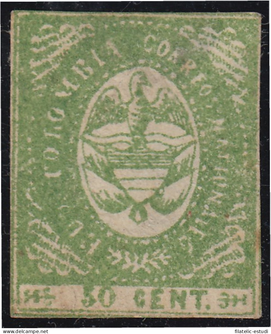 Colombia 32a 1865 Escudo Shield Estados Unidos De Colombia MH - Colombia