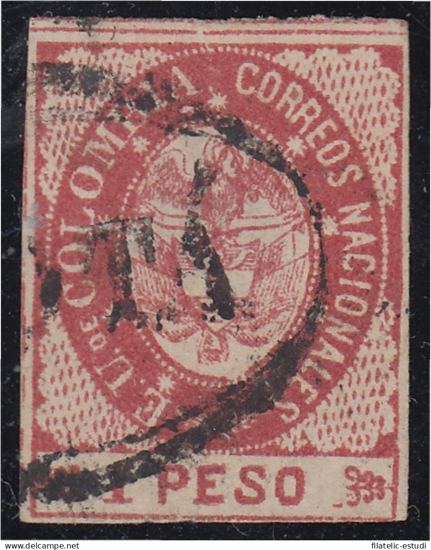 Colombia 33a 1865 Escudo Shield Estados Unidos De Colombia Usado - Colombia