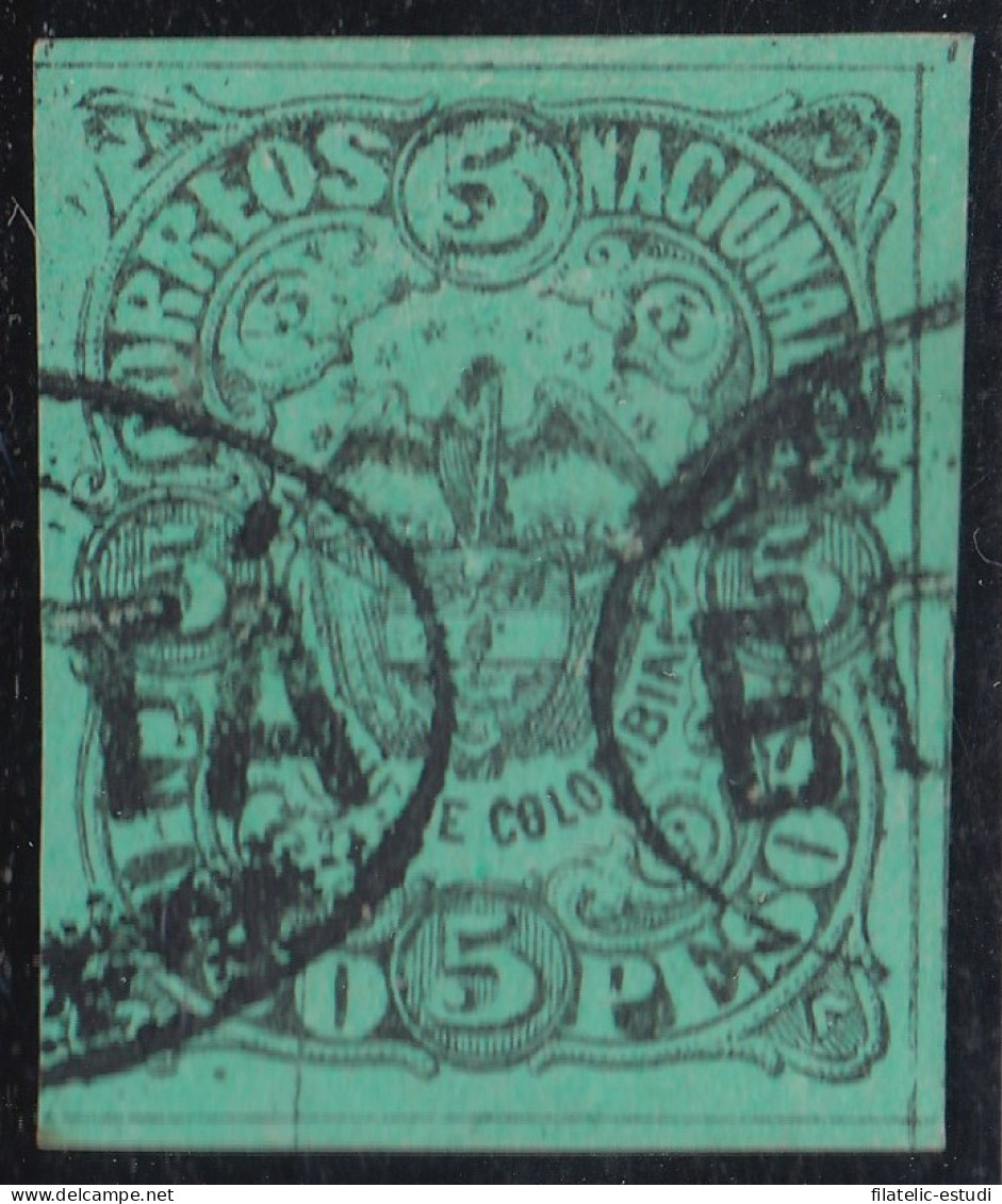 Colombia 46 1868/77 Escudo Shield Estados Unidos De Colombia Usado - Colombie