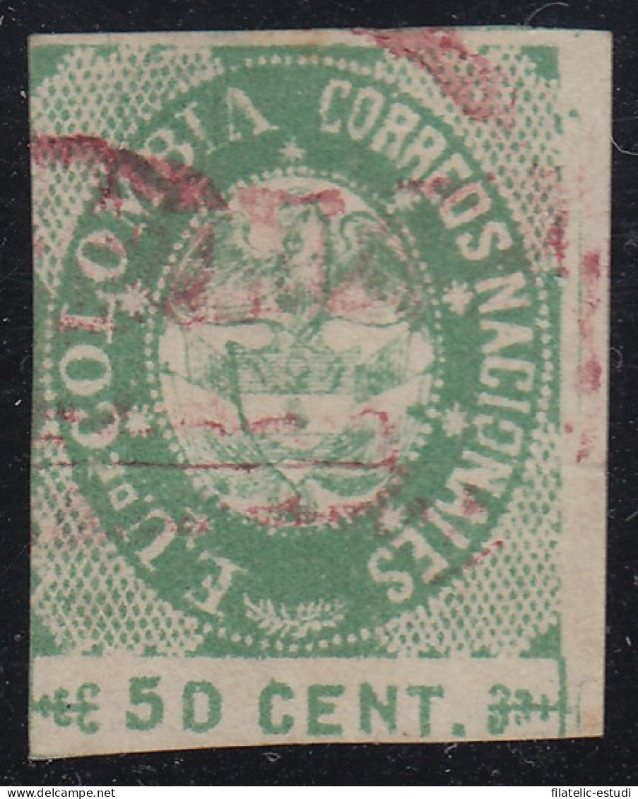 Colombia 32a 1865 Escudo Shield Estados Unidos De Colombia Usado - Colombia