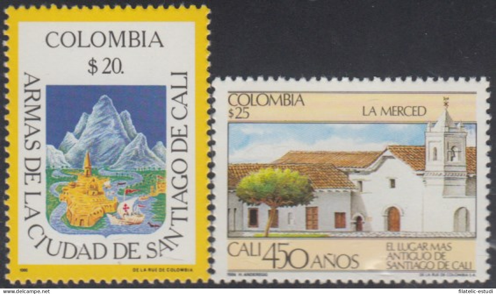 Colombia 901/02 1986 Ciudad De Santiago De Cali MNH - Colombia