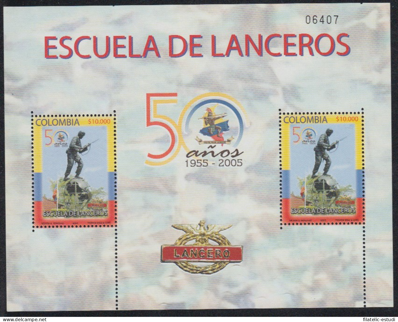 Colombia MP 1344 2005 50 Años De La Escuela De Lanceros MNH - Colombia