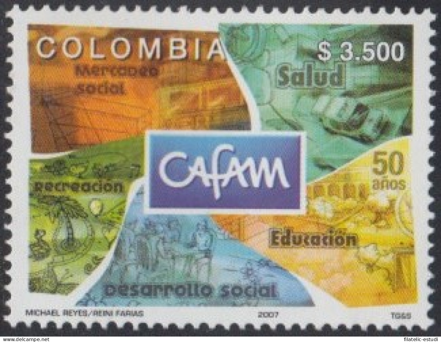Colombia 1416 2007 50 Años De La CAFAM MNH - Colombia