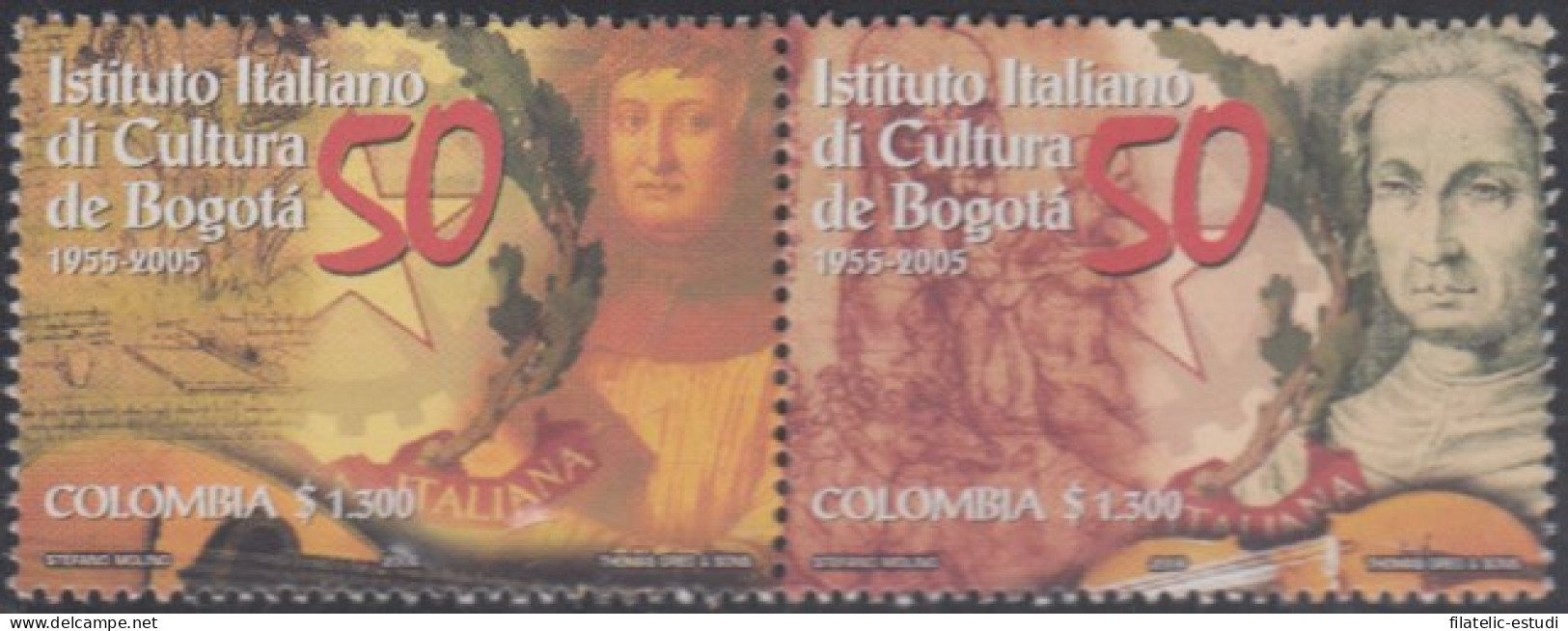 Colombia 1362/1363 2006 500 Años Del Instituto Italiano De La Cultura MNH - Colombia