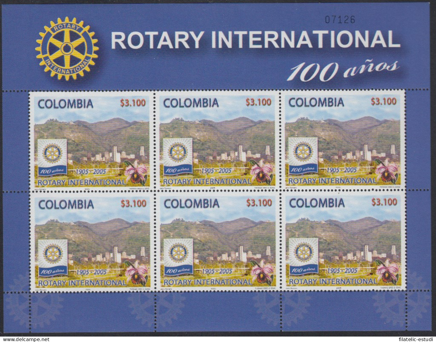 Colombia 1323 2005 100° De Rotary Club MNH - Colombia