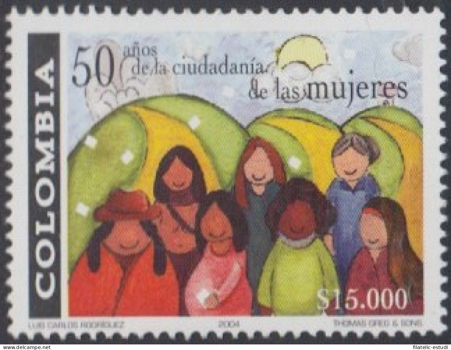 Colombia 1305 2004 50 Años De La Ciudadanía De La Mujer Colombiana MNH - Colombia