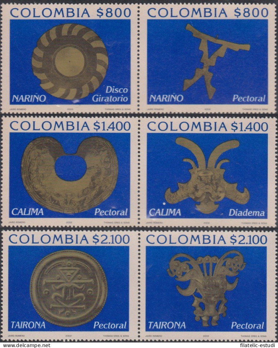 Colombia 1168/1173 2002 Arte Precolombino. Orfebreria MNH - Colombia