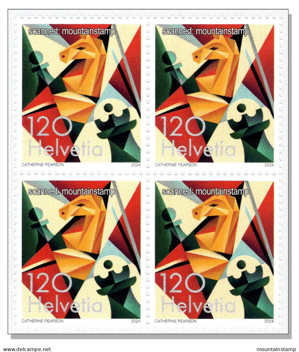 Suisse Switzerland 2024 (1/2024) Weltschachverband -  Schach - Chess - Échecs - Scacchi - Chess Federation MNH ** - Unused Stamps