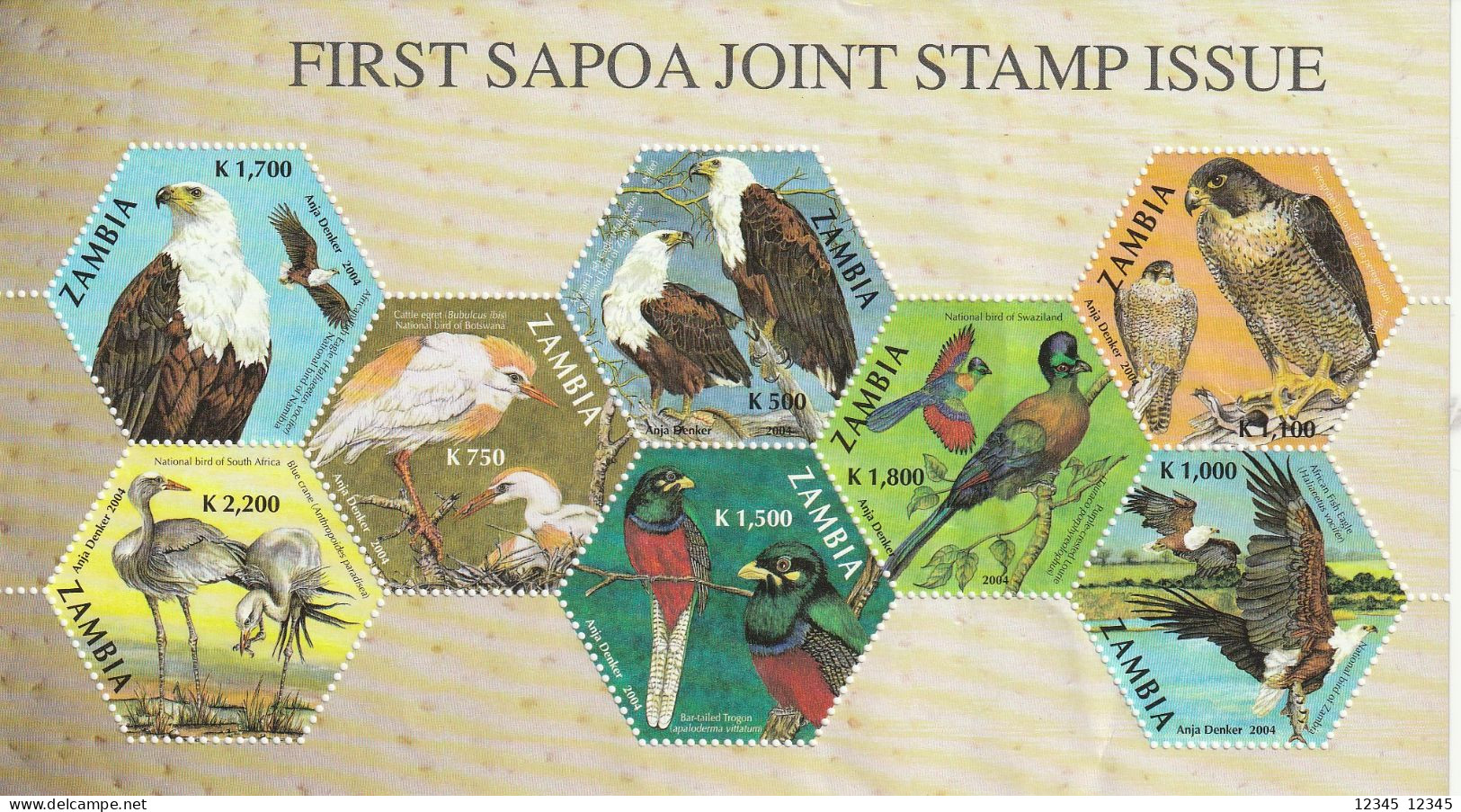 Zambia 2004, Postfris MNH, Birds - Zambie (1965-...)