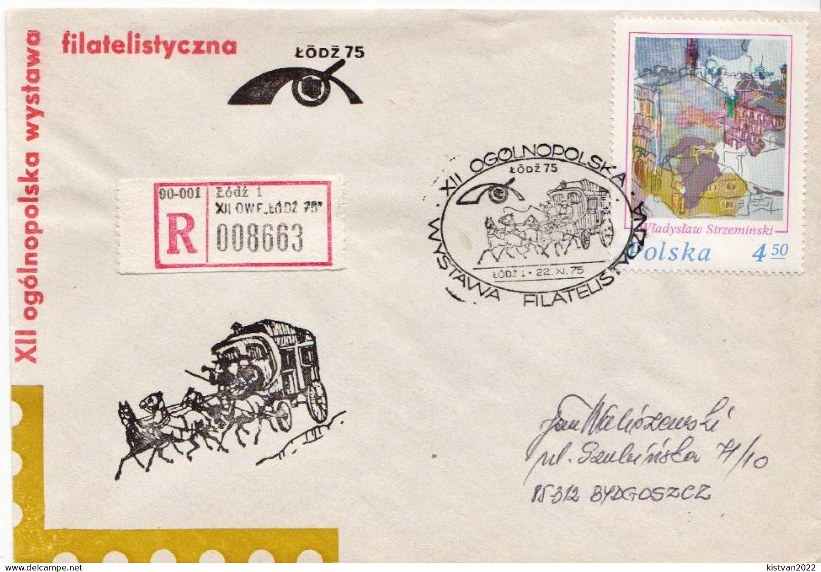 Postal History: Poland 5 R Covers With Special Cancels - Cartas & Documentos