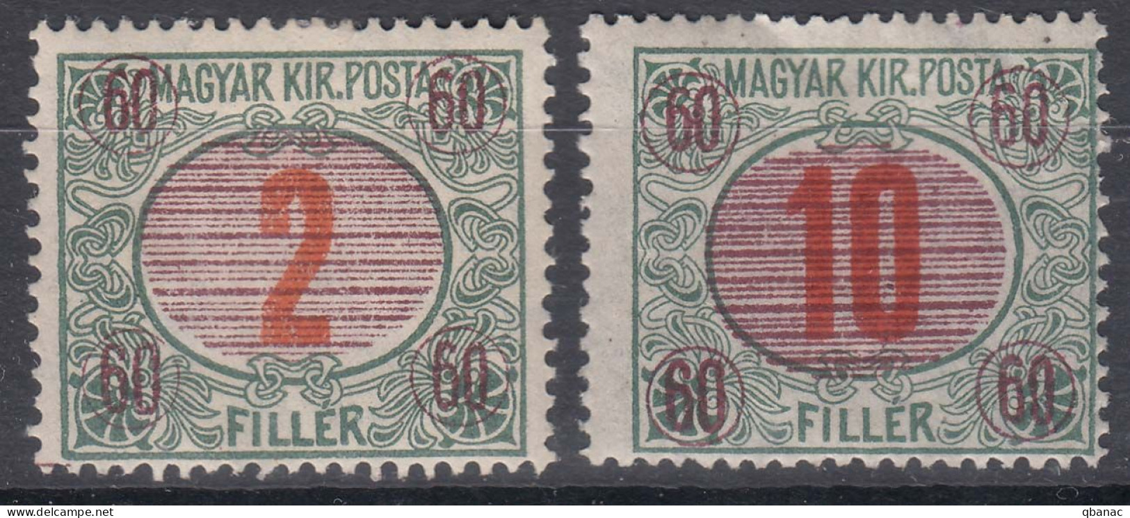 Hungary Temesvar, Romanian Zone 1919 Porto Mi#5-6 B, Mint Hinged - Temesvár