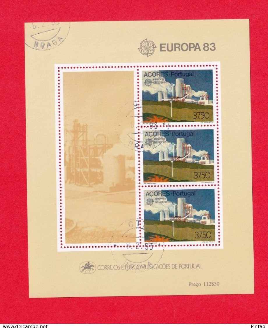 PTB1593- PORTUGAL 1983 BLOCO 56 (selo 1615)- USD_ EUROPA CEPT - 1983