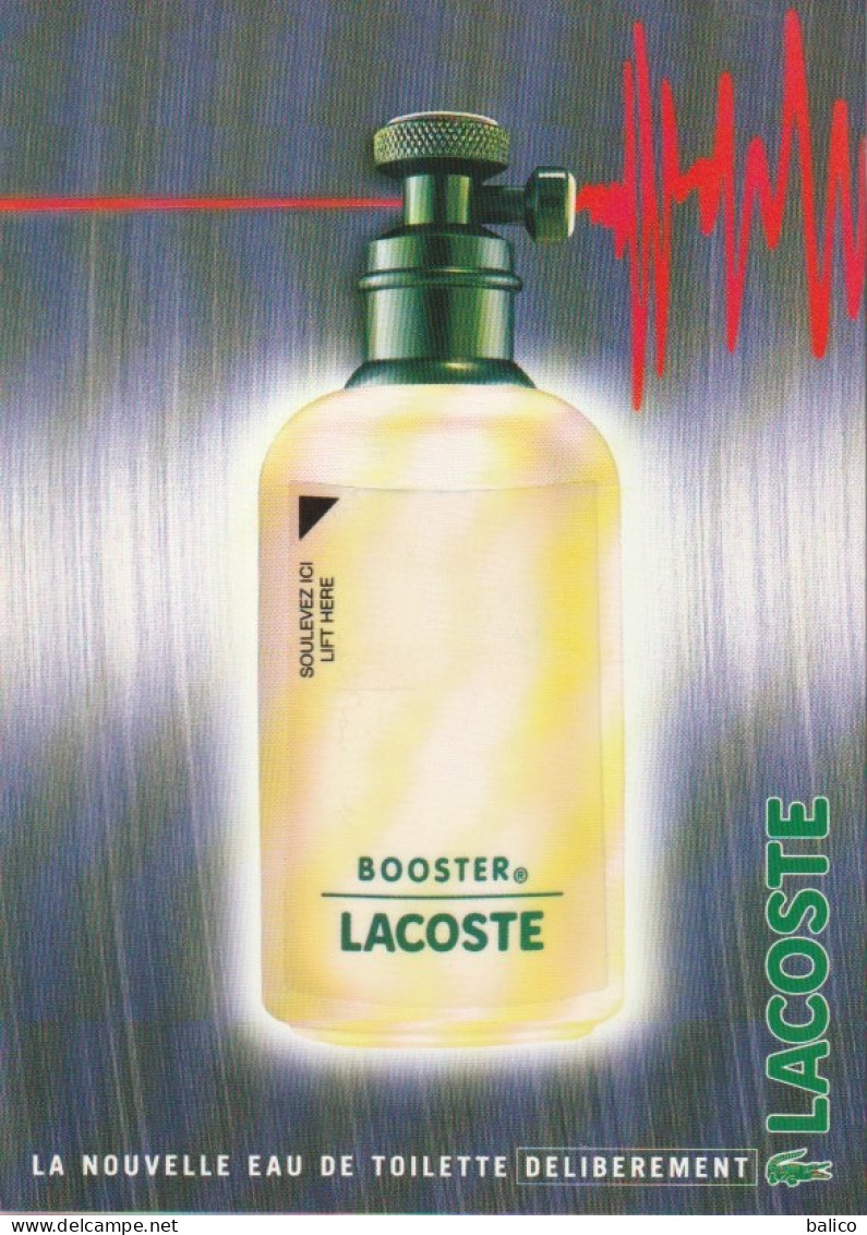 LACOSTE - Carte Parfumée  Avec Le Testeur Au Dos - BOOSTER   LACOSTE - Modernes (à Partir De 1961)