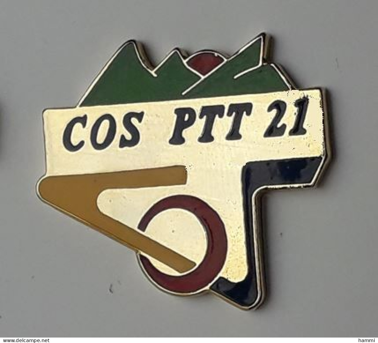 D07 Pin's POSTE COS 21 EGF Côte D'Or Bourgogne Comité Œuvres Sociales Poste Orange Achat Immédiat - Correo