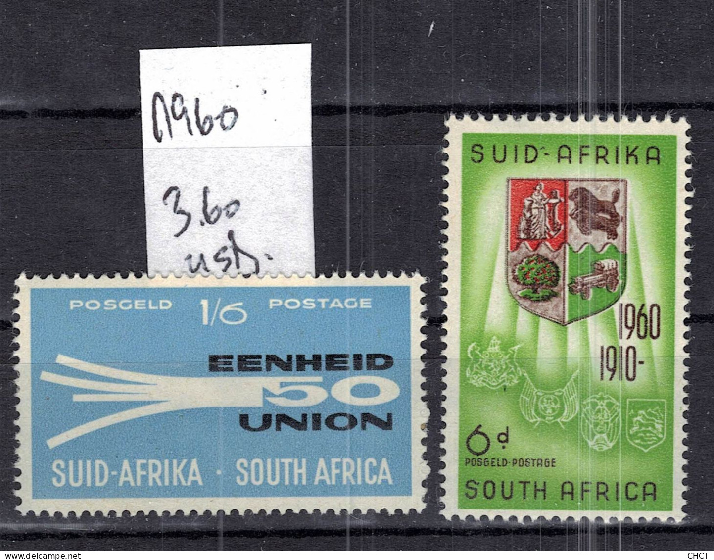 CHCT74 - Union, 1960, MNH, 2 Values, Suid Afrika, South Africa - Unused Stamps