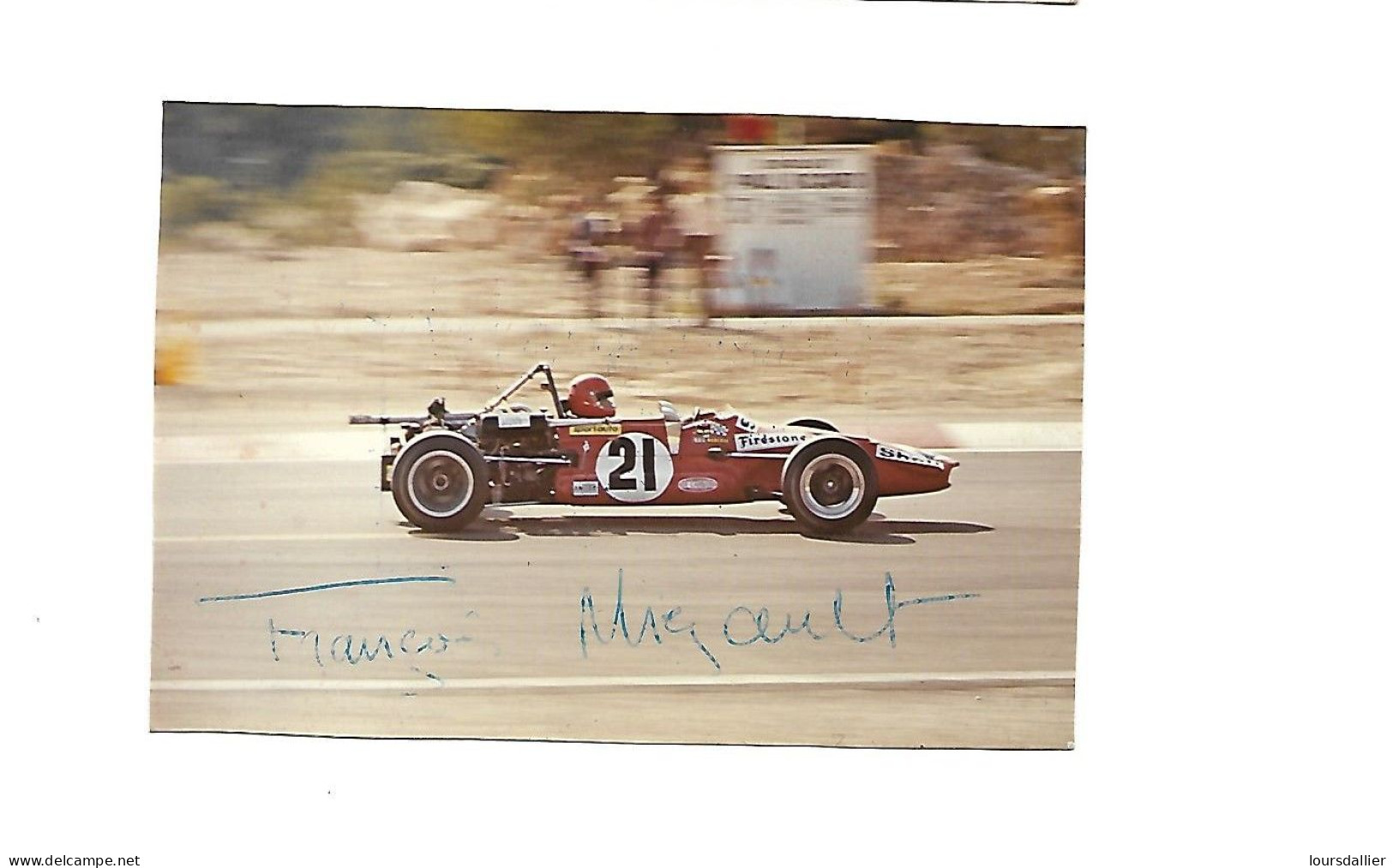 Autographe Du Pilote Francis MIGAULT Sur Photo La Photo De Sa Formule 1 - Sportifs