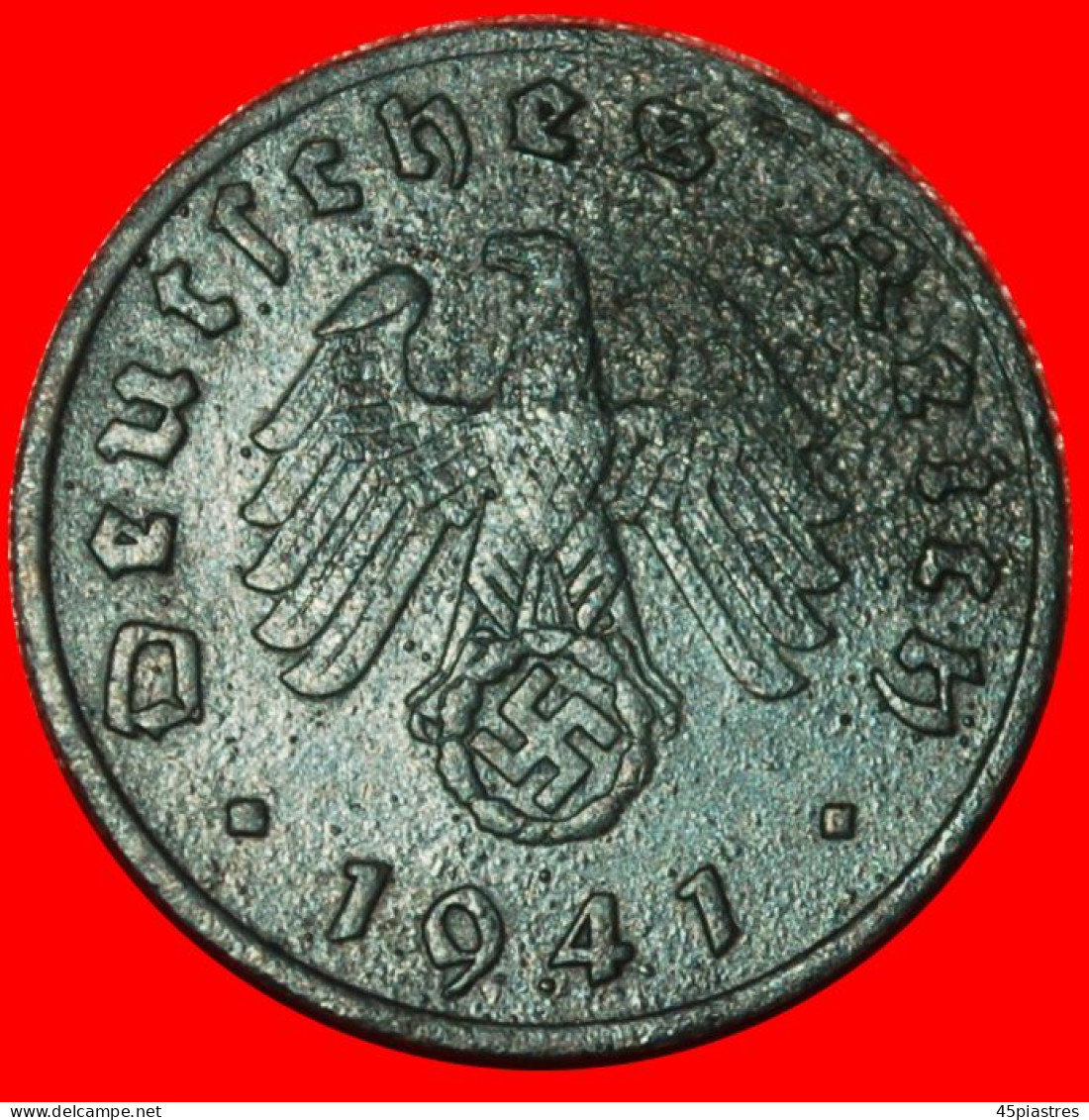 * HAMBURG 1940-1945: GERMANY  1 REICHSPFENNIG 1941J SWASTIKA 3 REICH (1933-1945)! · LOW START ·  NO RESERVE! - 1 Reichspfennig