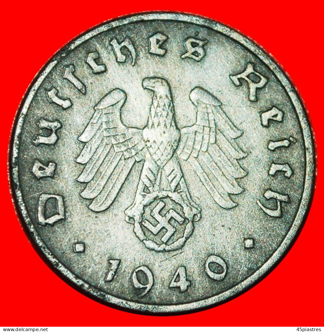* SWASTIKA: GERMANY  10 PFENNIGS 1940D BAVARIA! ERROR UNCOMMON! THIRD REICH 1933-1945! · LOW START ·  NO RESERVE! - 10 Reichspfennig