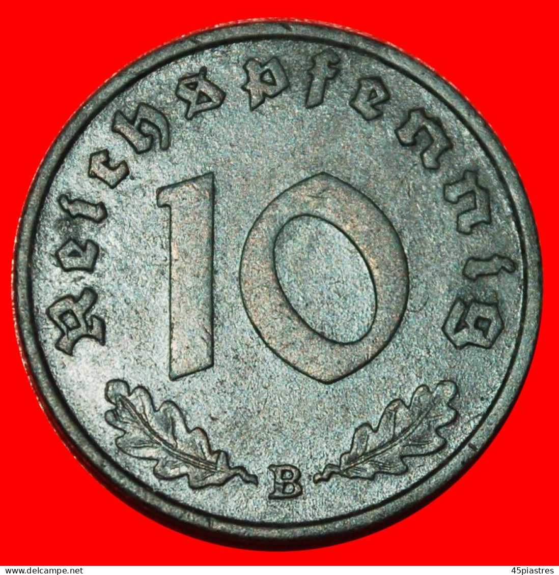 * AUSTRIA 1940-1945: GERMANY  10 REICHSPFENNIGS 1941B SWASTIKA 3 REICH (1933-1945)! · LOW START ·  NO RESERVE! - 10 Reichspfennig