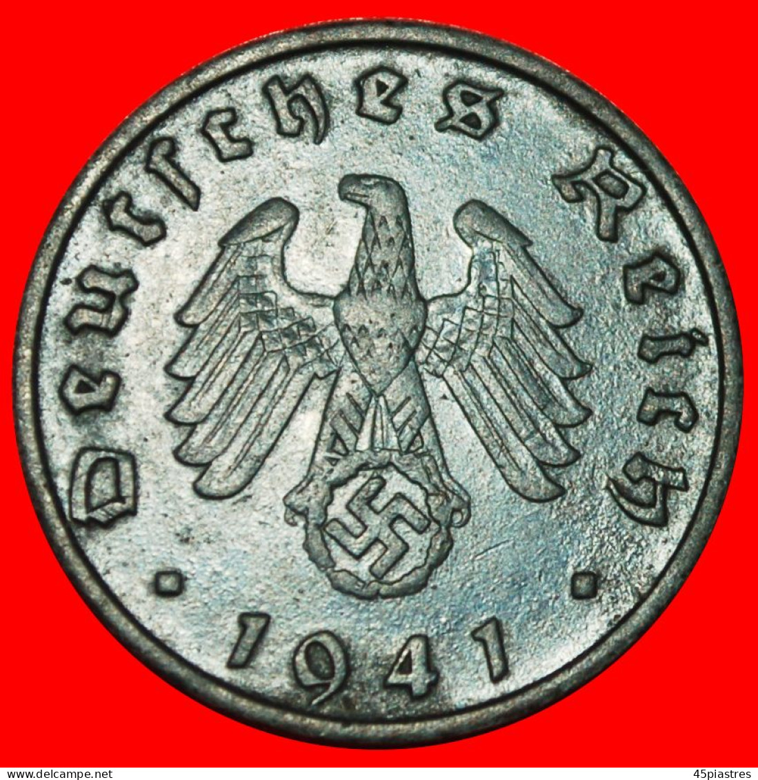 * AUSTRIA 1940-1945: GERMANY  10 REICHSPFENNIGS 1941B SWASTIKA 3 REICH (1933-1945)! · LOW START ·  NO RESERVE! - 10 Reichspfennig