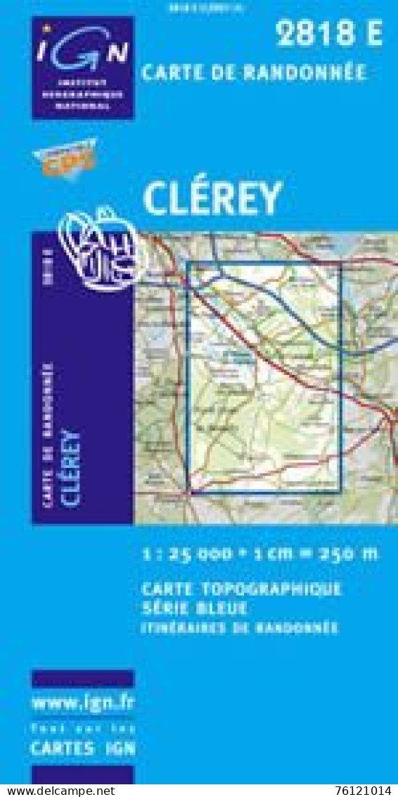 Carte IGN CLEREY 1/25000 2818E Saint Parres Les Vaudes - Carte Topografiche