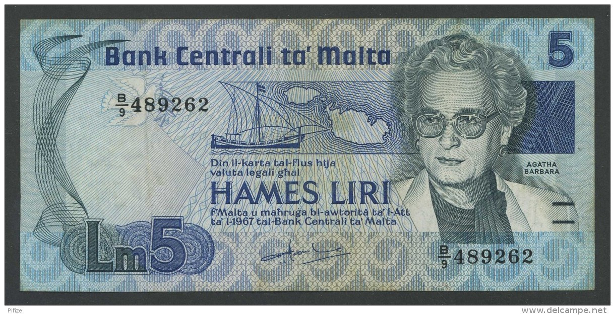 (Malte) Malta . 5 Hames Liri . - Malte