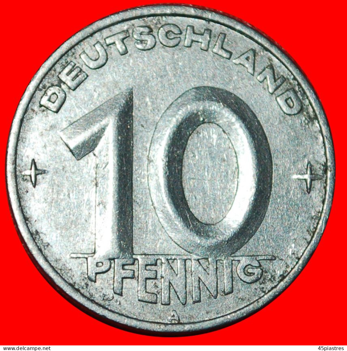 * COMMUNIST STARS (1948-1950): GERMANY  10 PFENNIGS 1950A! · LOW START ·  NO RESERVE! - 10 Pfennig