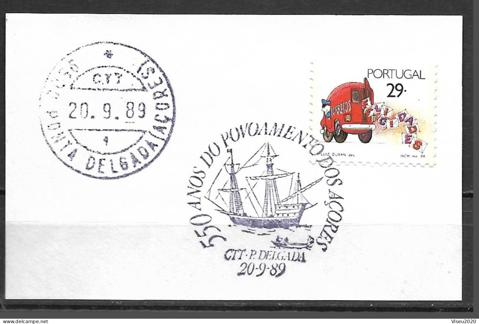 Portugal, 1989 - 550 Anos Do Povoamento Dos Açores - FDC