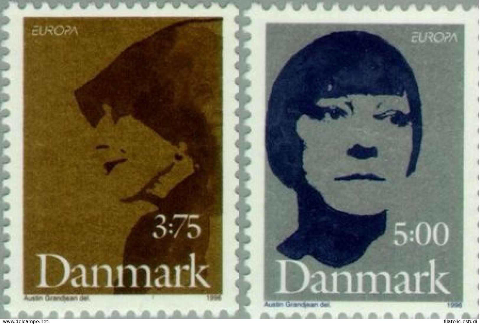 Dinamarca - 1128/29 - 1996 Europa Mujeres Célebres Lujo - Sonstige & Ohne Zuordnung