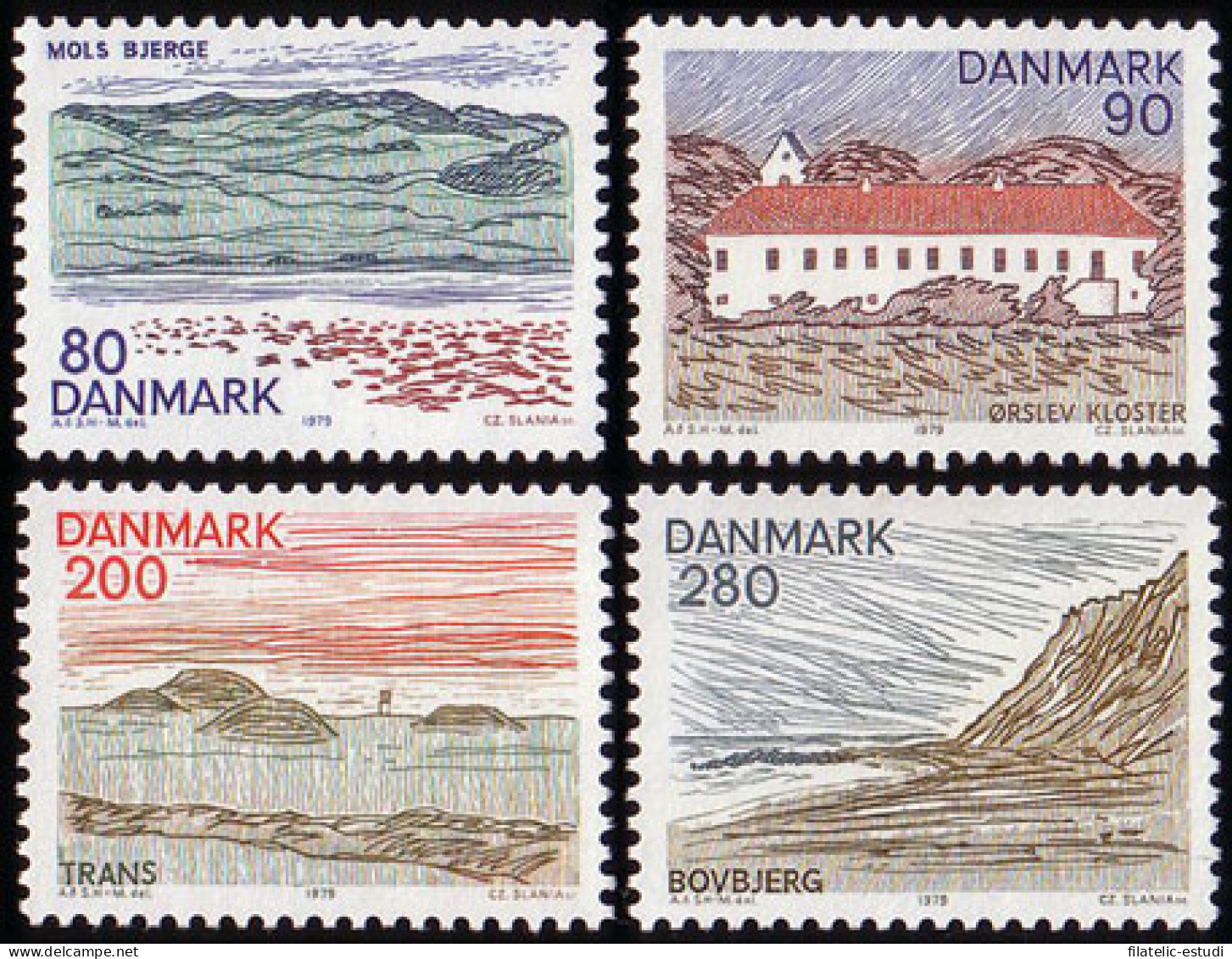 Dinamarca - 691/94 - 1979 Paisajes Lujo - Sonstige & Ohne Zuordnung