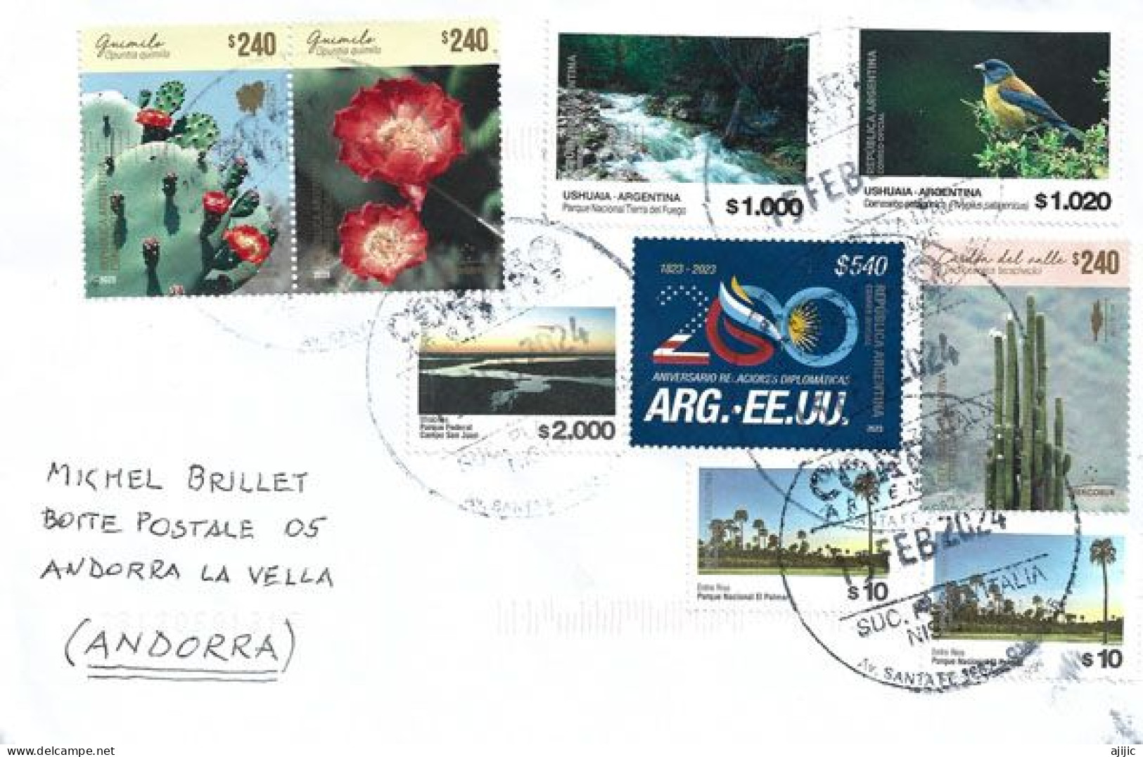 2024. Beautiful Letter From Argentina, Sent To Andorra (Principado) - Lettres & Documents