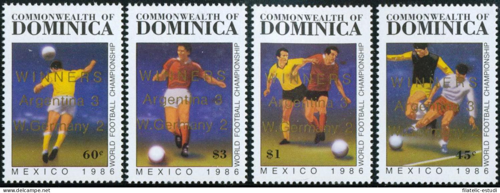 DEP5  Dominica  Nº 918/21  1986   MNH - Dominica (1978-...)