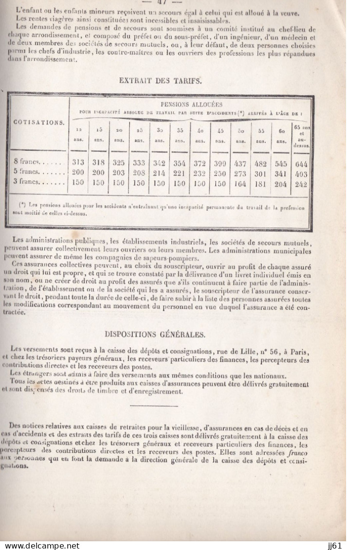 LE MANS ANCIEN LIVRET DE LA CAISSE DE RETRAITE VIEILLESSE ANNE 1878 A Mme CHAMBRON CAILLET CAMILLE  NEE A PONT DE GESNNE - Bank & Insurance