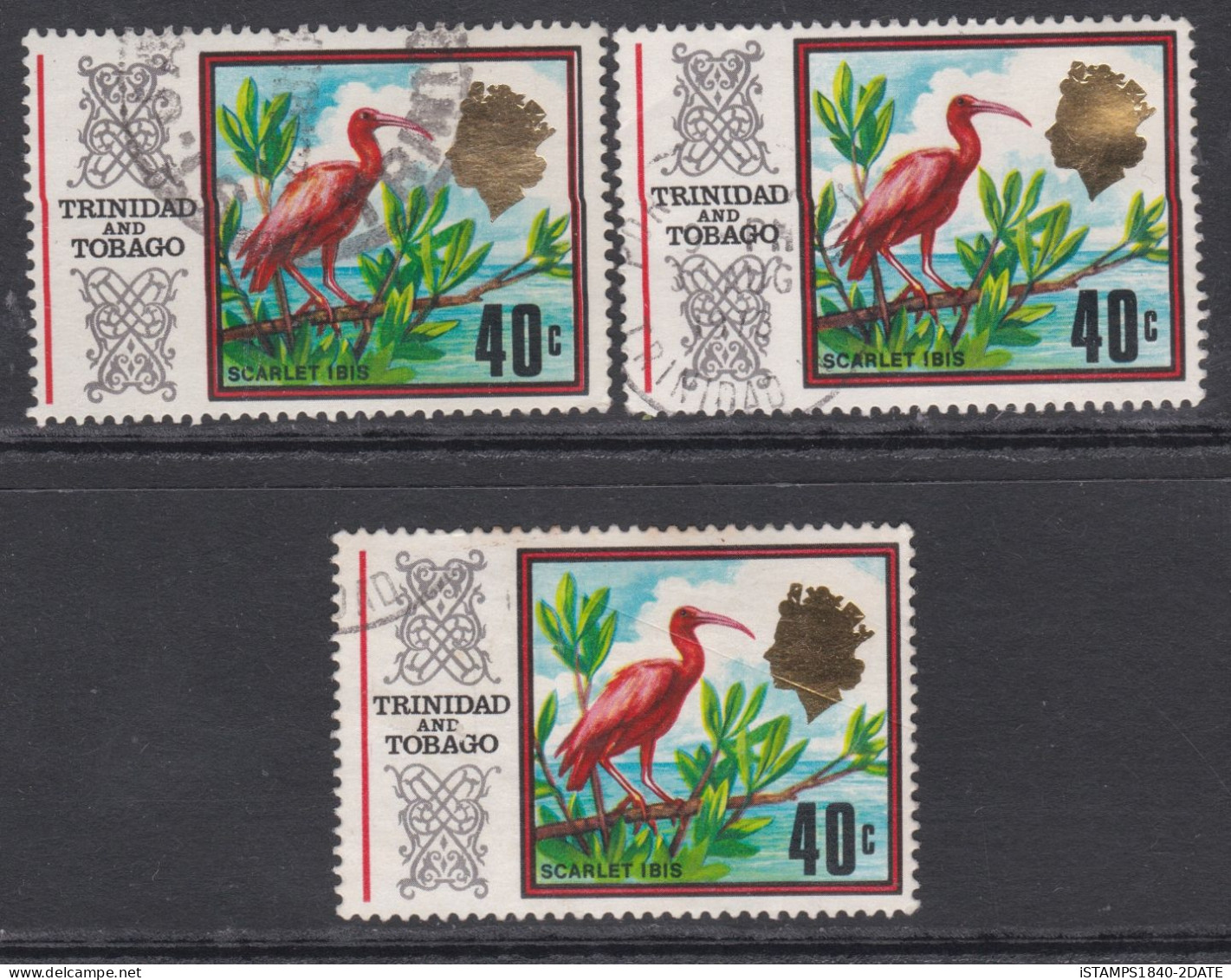 00908/ Thematics Trinidad & Tobago 1969 Exoctic Birds Scarlet Ibis Used X3 - Colecciones & Series