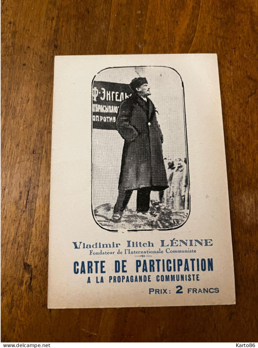 Vladimir Ilitch LENINE Propagande Parti Communiste & Marcel CACHIN * 10ème Anniversaire * CPA Politique - Politieke Partijen & Verkiezingen