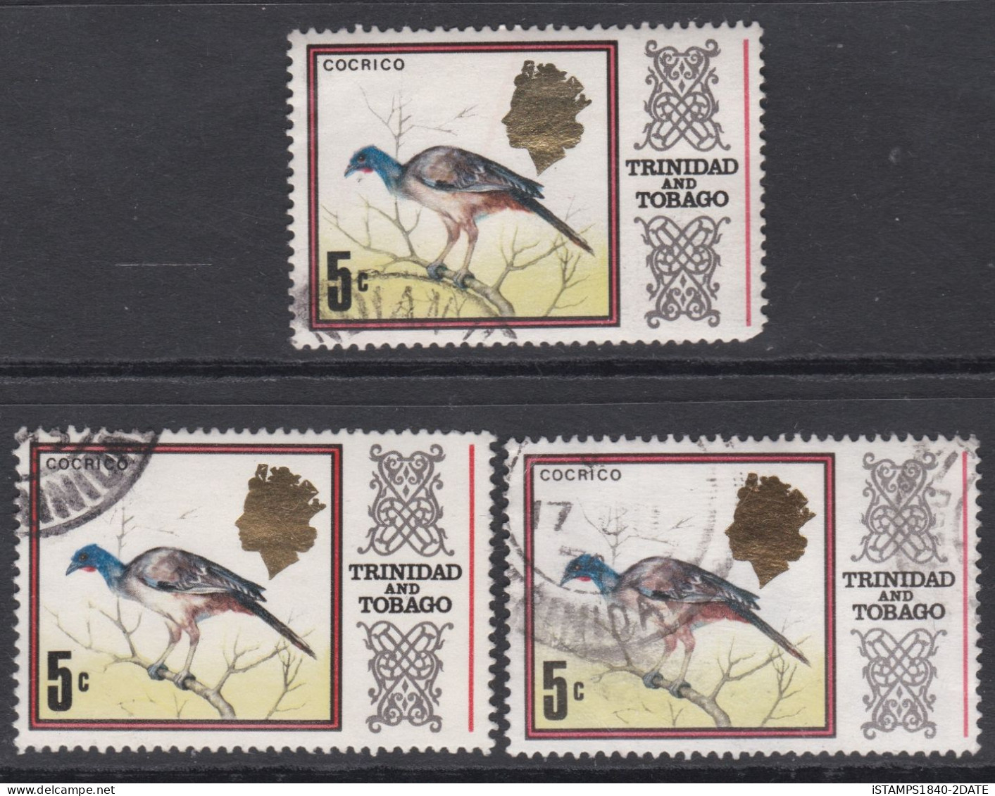 00912/ Thematics Trinidad & Tobago 1969  Birds Cocrico Fine Used X3 - Verzamelingen, Voorwerpen & Reeksen