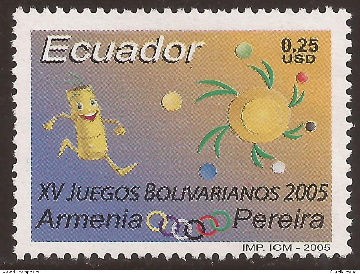 Ecuador 1888 2005 XV Juegos Bolivarianos Armenia Pereira Deportes Sports - Equateur