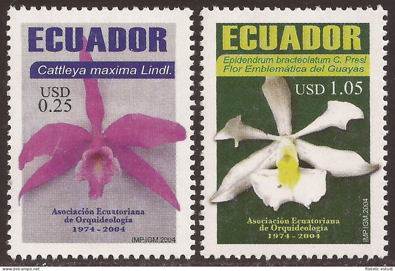 Ecuador 1803/04 2004 30 Aniv. Asociación Ecuatoriana De Orquideología Orquídea - Equateur