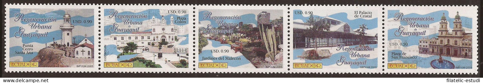 Ecuador 1755/59 2003 Regeneración Urbana De Guayaquil Malecón MNH - Equateur