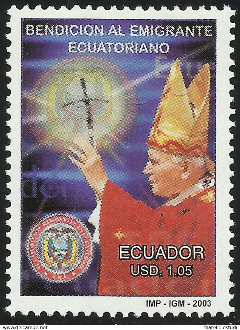 Ecuador 1710 2003 Papa Juan Pablo II Bendición Al Emigrante Ecuatoriano MNH - Equateur