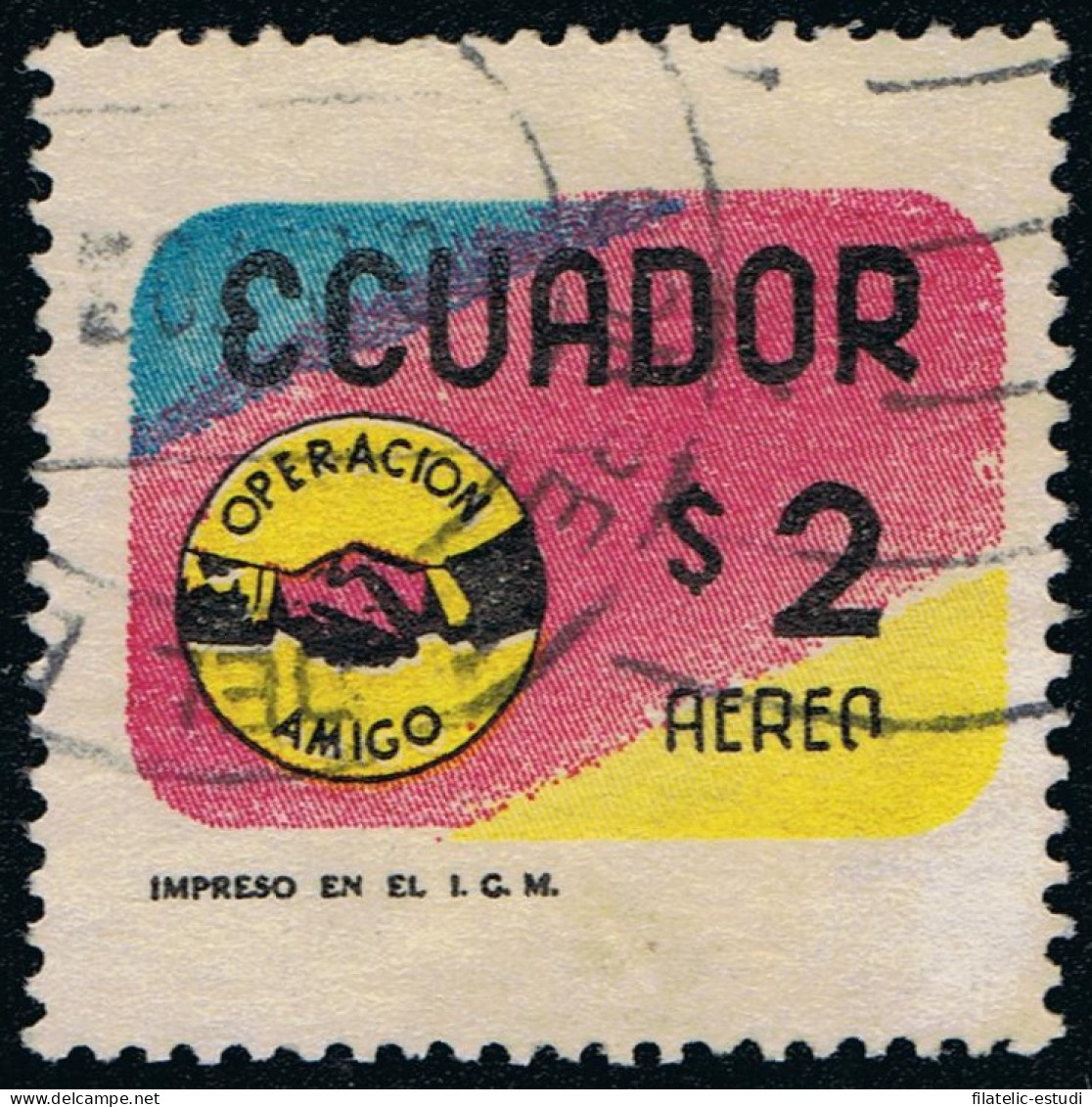 Ecuador A- 517 1970 Aéreo Operación Amigo Amnistía Usado - Equateur