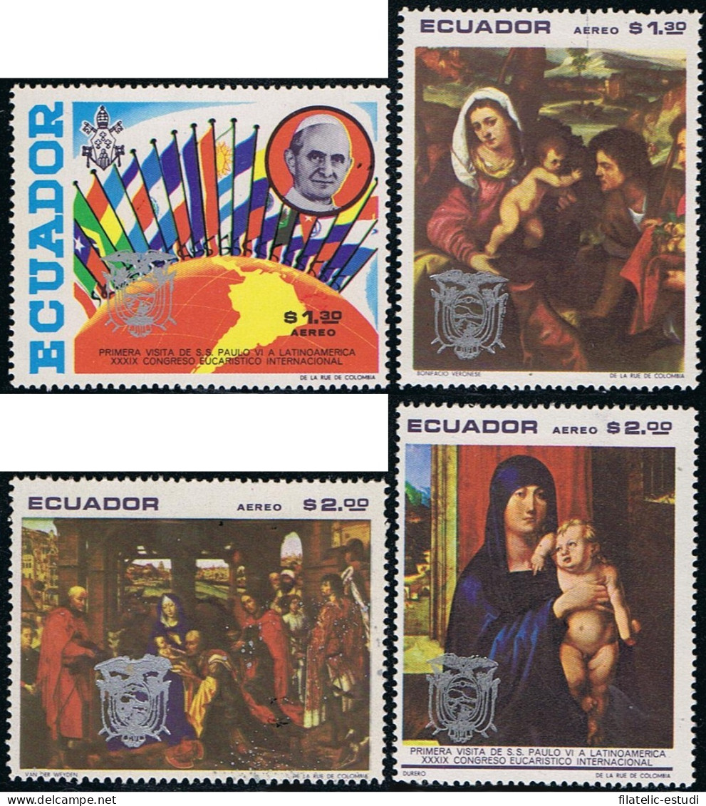 Ecuador A- 506/09 1970 39 Congrso Eucarístico Internacional Religión MNH - Equateur