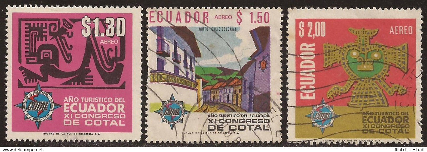 Ecuador A- 497/99 1968 11 Congreso COTAL Organización Turística América Latina - Equateur