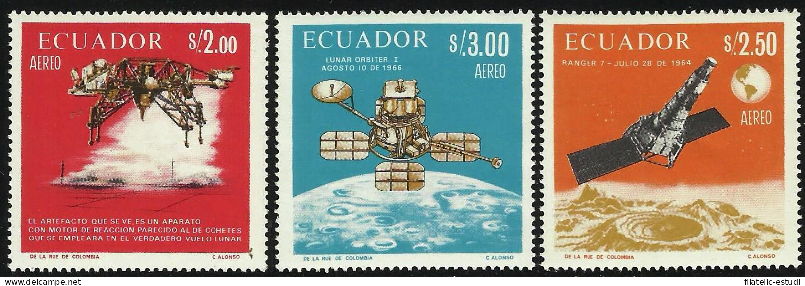 Ecuador A- 466/68 1967 Aéreo Conquista De La Luna MNH - Equateur